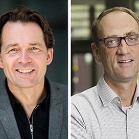 [Translate to Englisch:] Portraits der DZD-Wissenschaftler Prof. Matthias Tschöp, links, und Prof. Jens Brüning